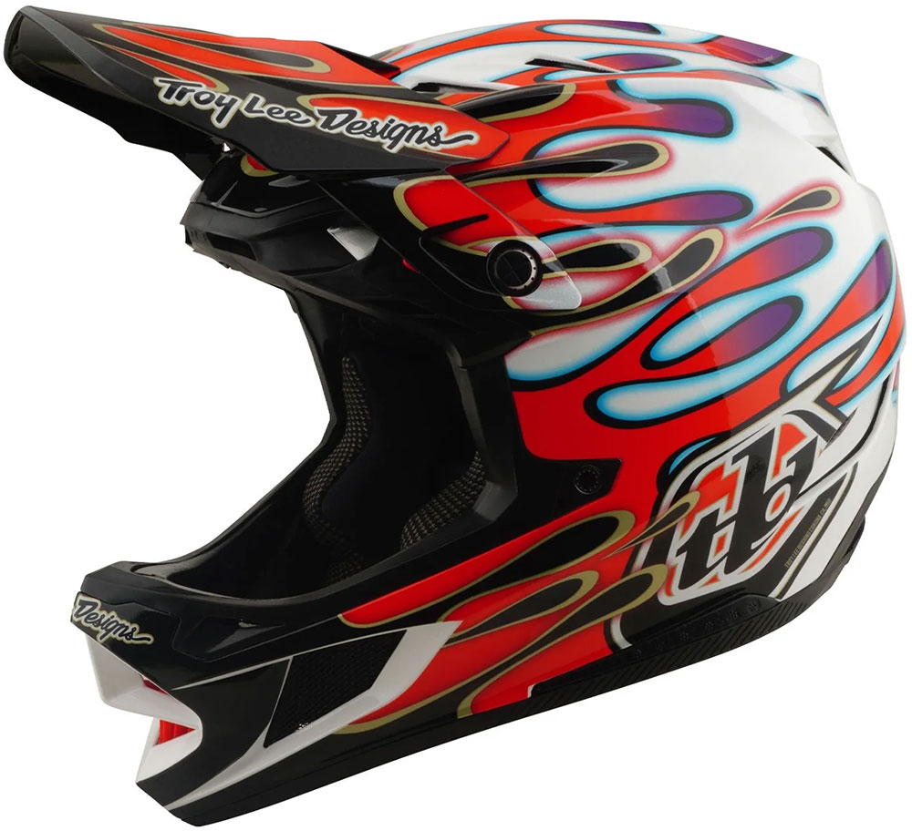 D4 Composite MIPS - Fullface Helm Overspray White/Red