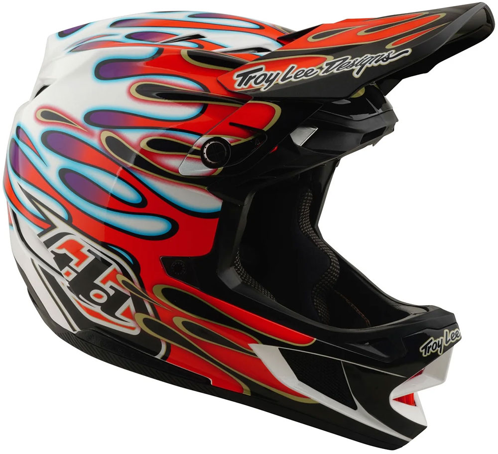 D4 Composite MIPS - Fullface Helm Overspray White/Red