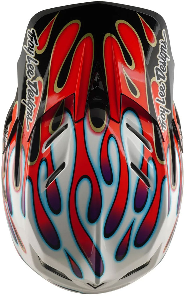 D4 Composite MIPS - Fullface Helm Overspray White/Red