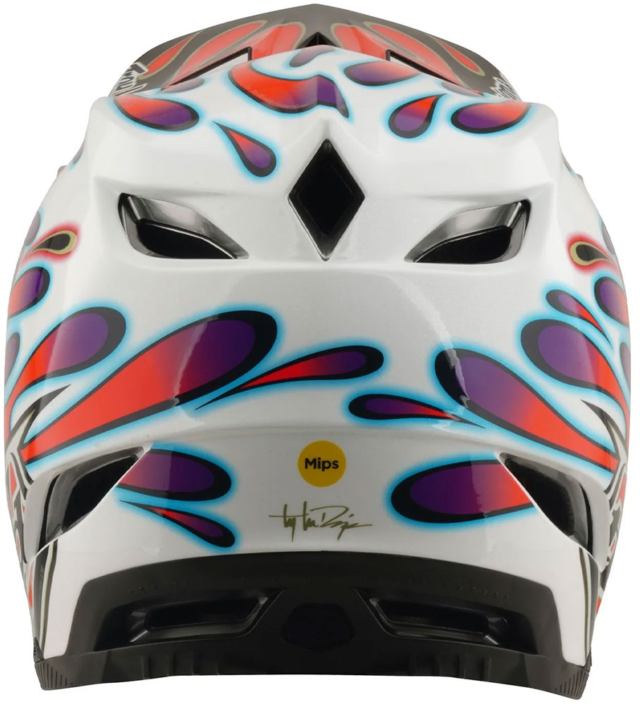 D4 Composite MIPS - Fullface Helm Overspray White/Red