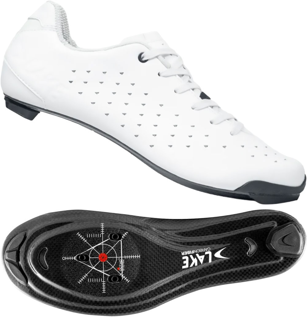 LAKE CX21 Cホワイトシューズ サイズ40.0 通気性デザイン Lake CX21C - Road Bike Shoes Road Shoes | Bike-Discount