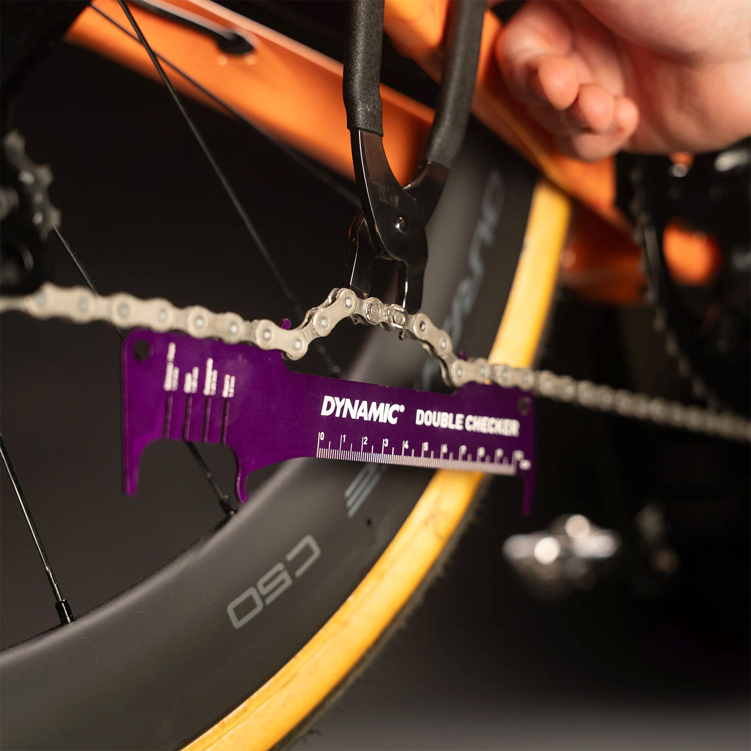 Comprobador de desgaste de cadenas y discos de freno Double Checker