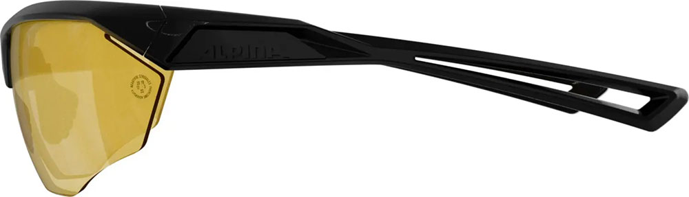 Nylos HR black matt/yellow - Gafas deportivas