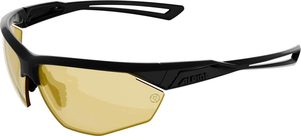 Nylos HR black matt/yellow - Gafas deportivas