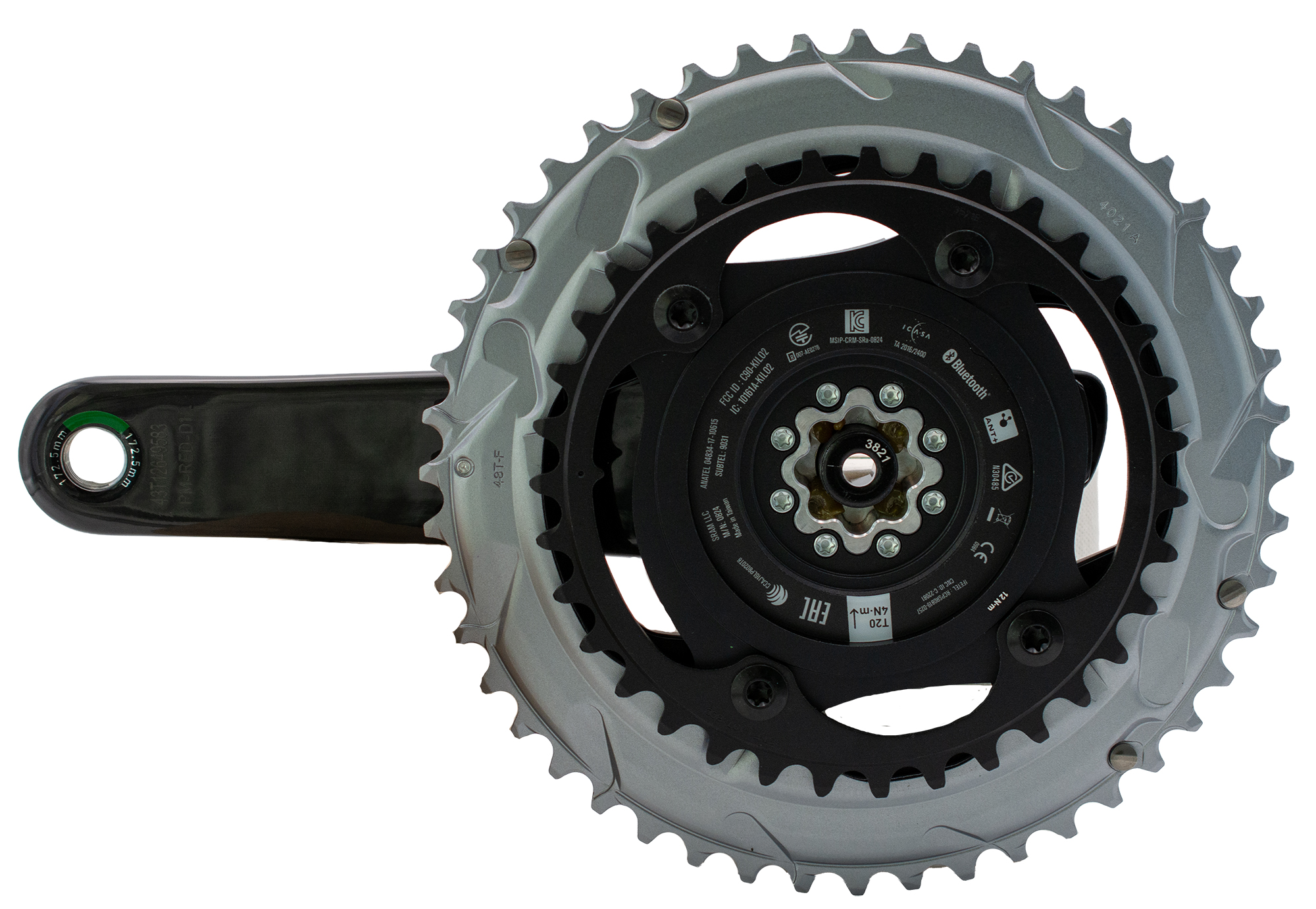 美品Sram Force Axs D1 パワーメーター 48/35T SRAM Force D1 Powermeter DUB 2x12-speed 48/35T crank 175mm TOP