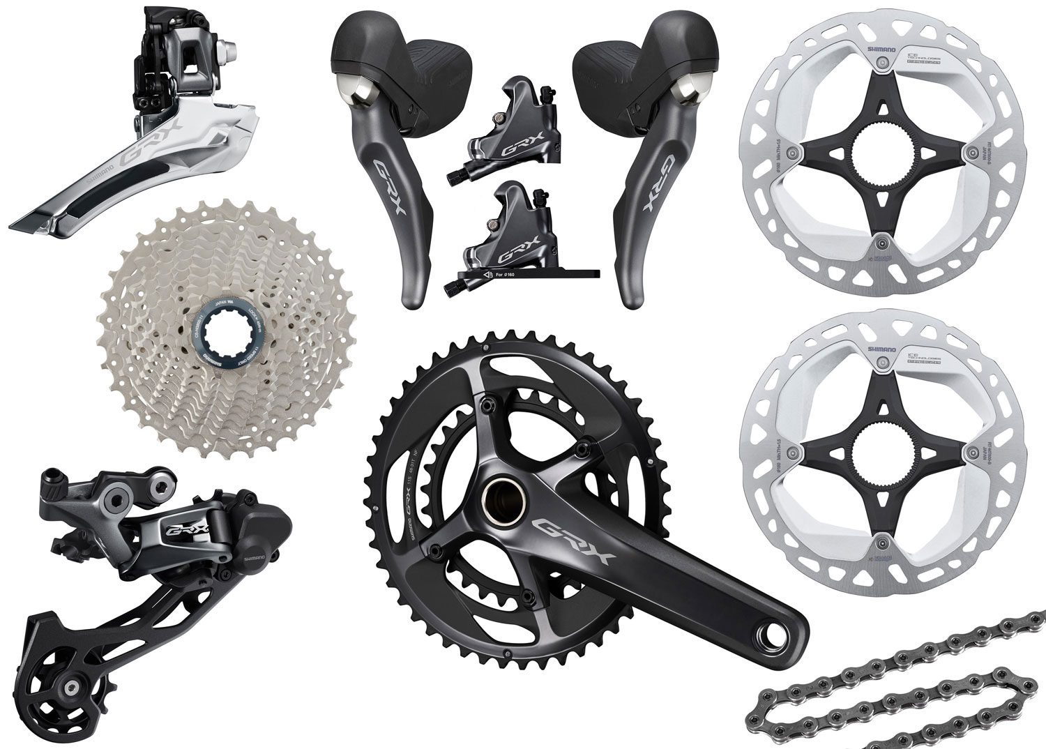 GRX RX810 2x11 velocidades disco 160/160mm TOP-DEAL
