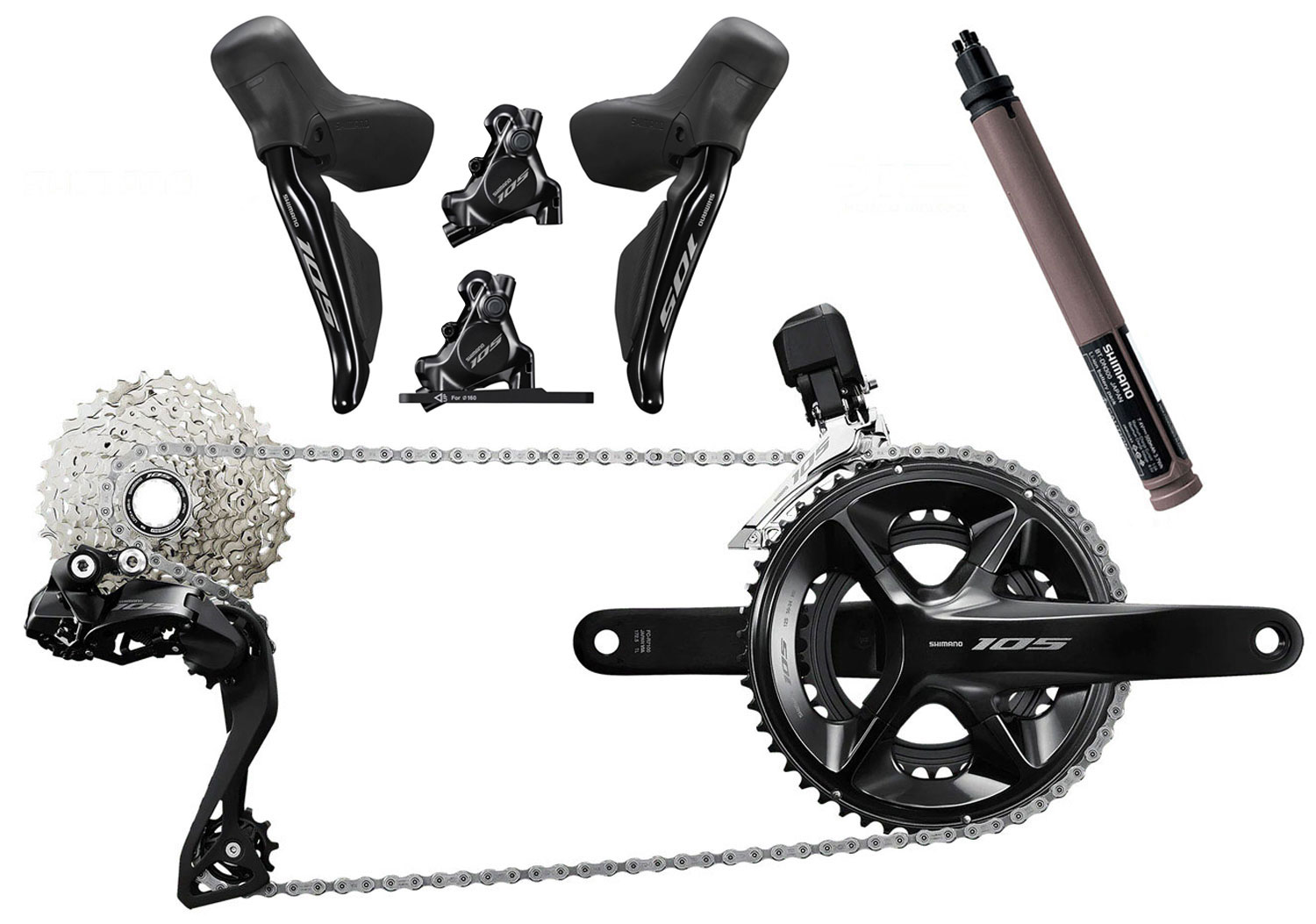 Shimano 105 Di 2 R7170 2x 12-fach Gruppe Disc TOP-DEAL