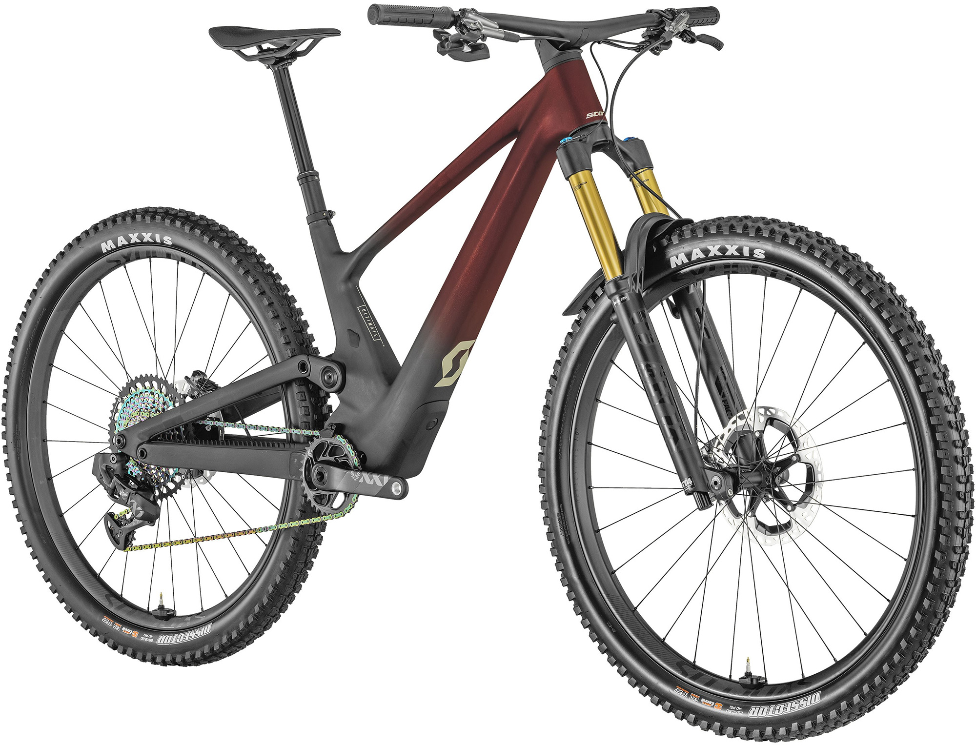 Genius 900 Ultimate Raw Carbon/Candy Red Flakes/Chrome