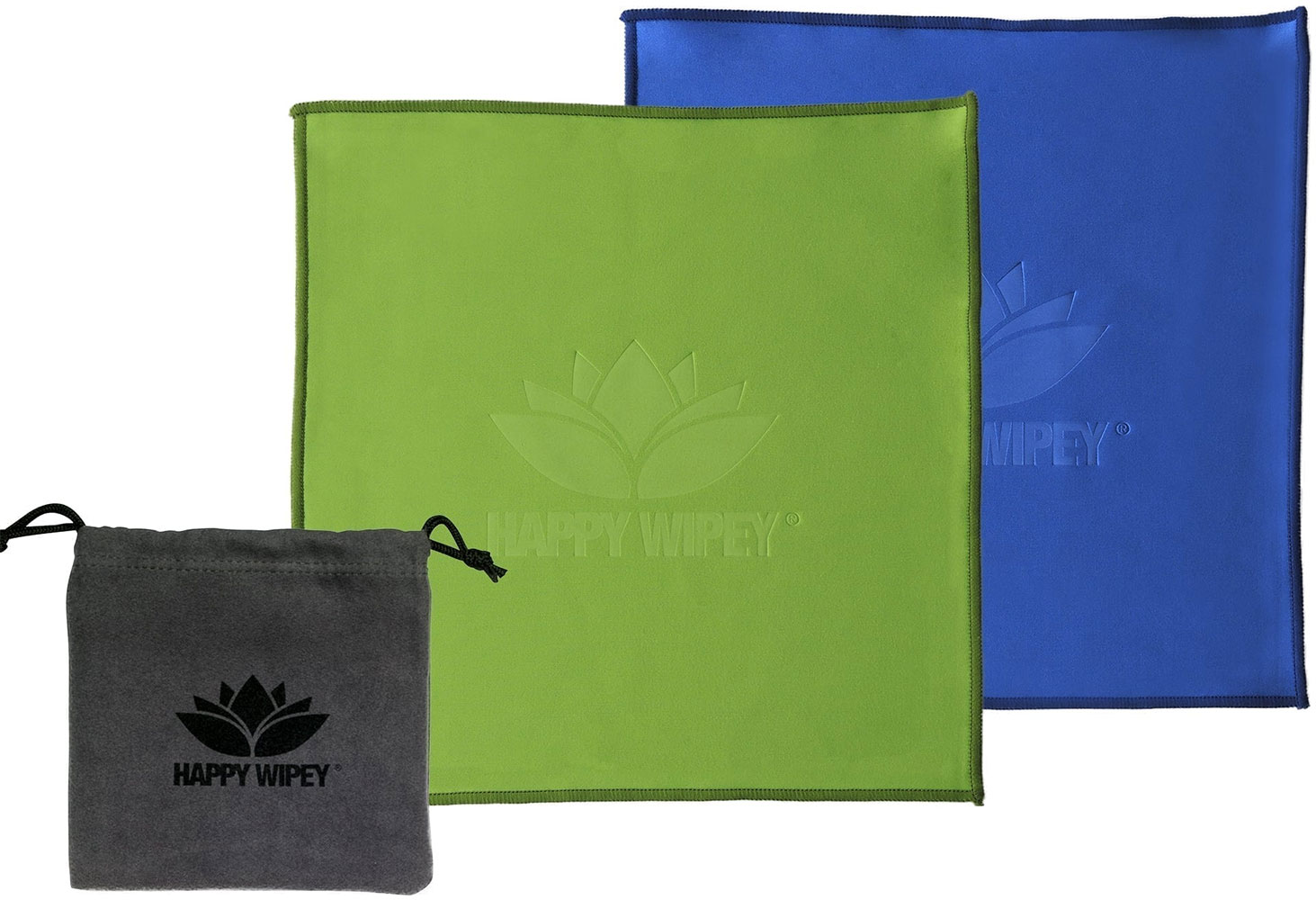 PLAIN EDITION Green & Blue - Set di panni in microfibra di qualità superiore