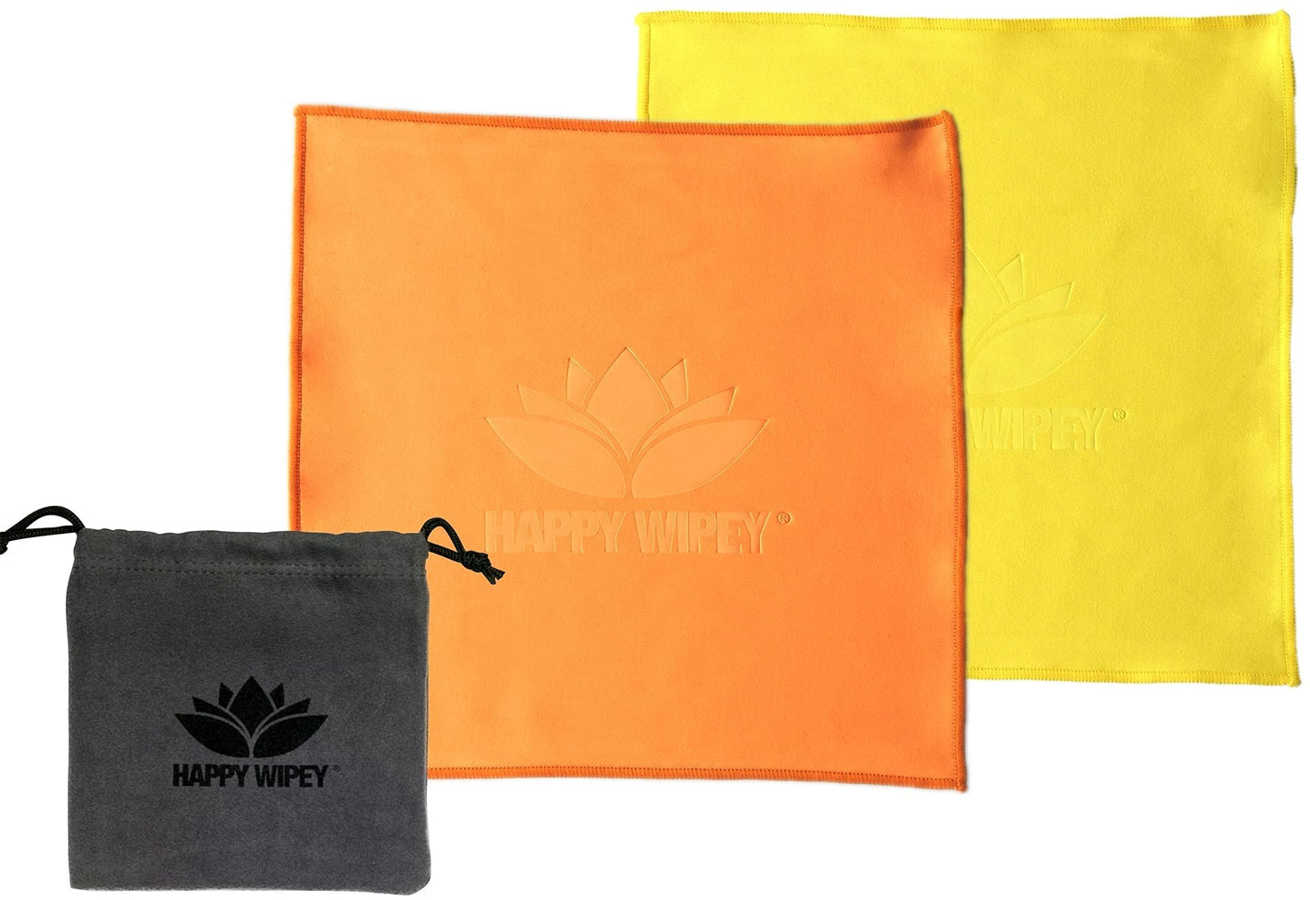 PLAIN EDITION Orange & Yellow - Set di panni in microfibra premium