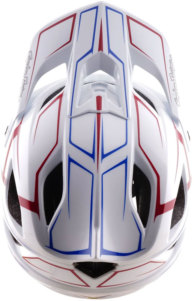 Stage Stunt MIPS - Fullface Helmet Pinstripe / White
