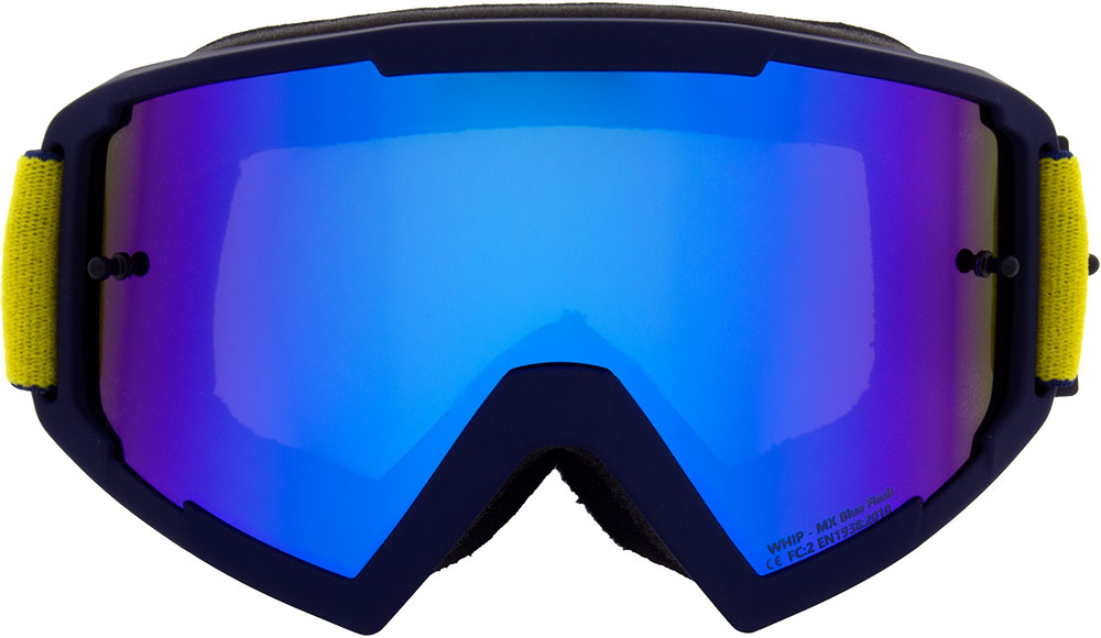 WHIP-015 smoke with blue mirror - MX Goggle
