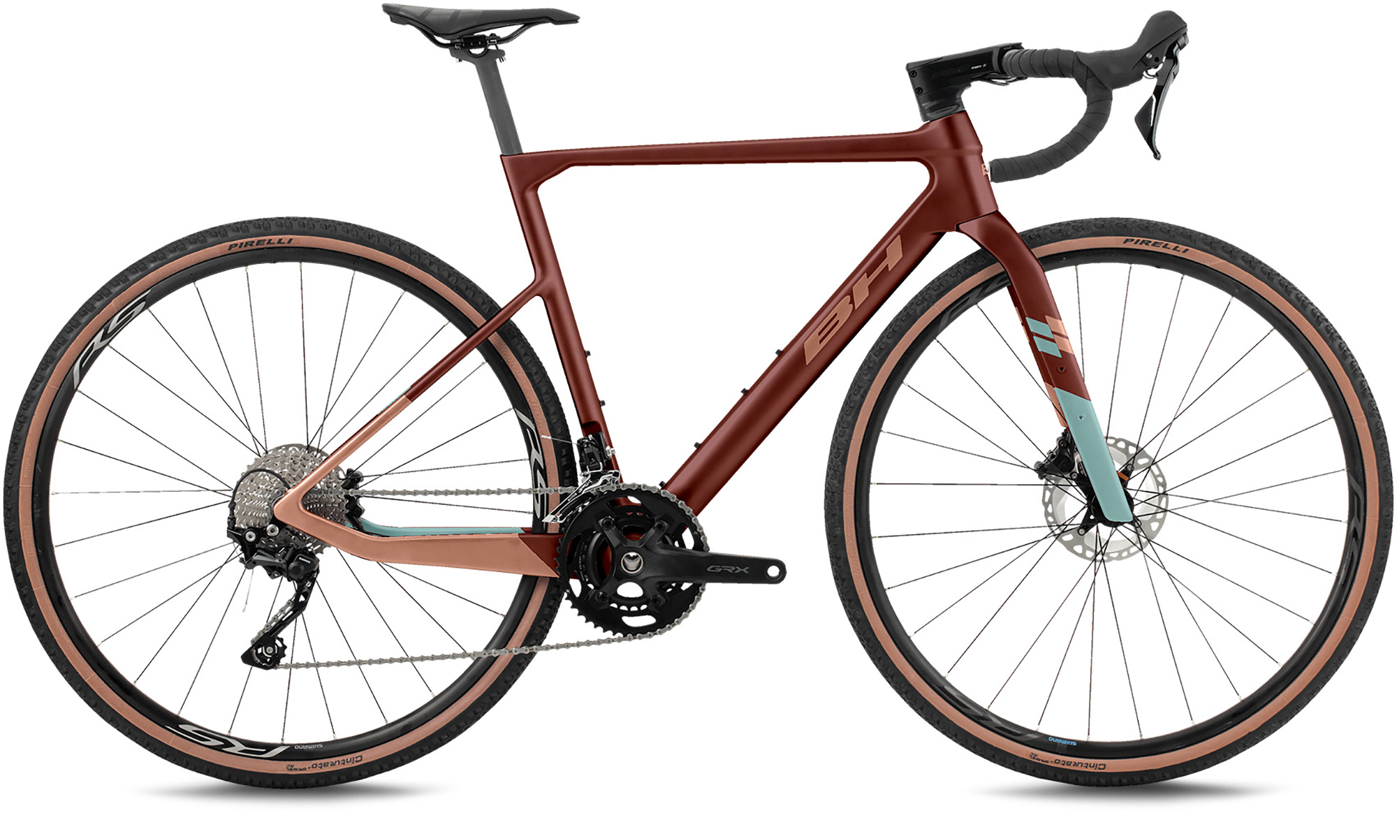 Gravelx Carbon Evo 2.5 R 28" Dark Red, Oxyde Green, Sea