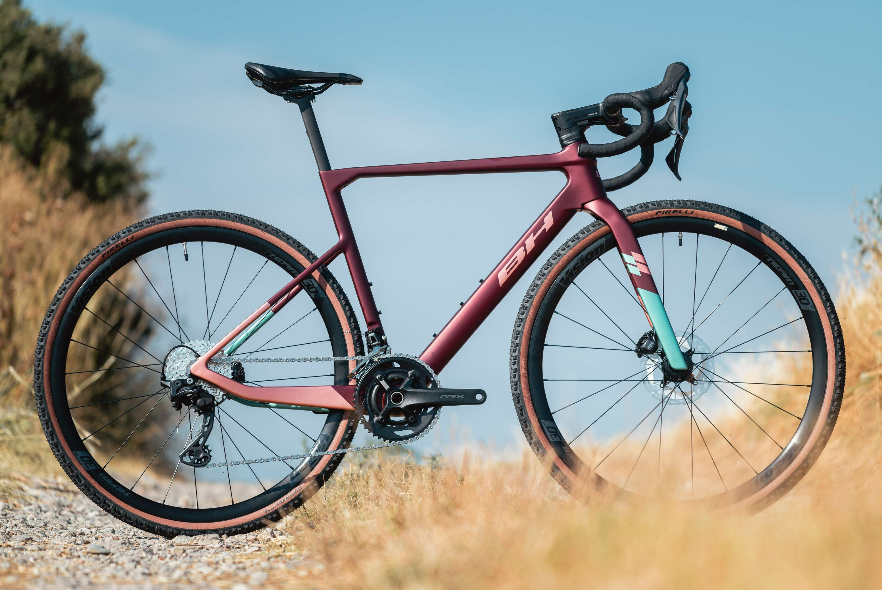 Gravelx Carbon Evo 2.5 R 28" Dark Red, Oxyde Green, Sea