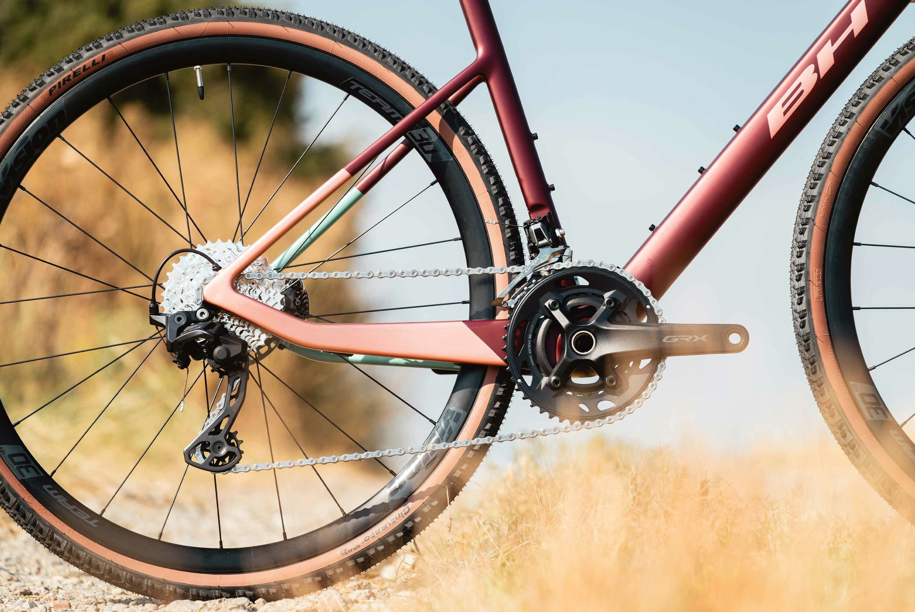 Gravelx Carbon Evo 2.5 R 28" Dark Red, Oxyde Green, Sea