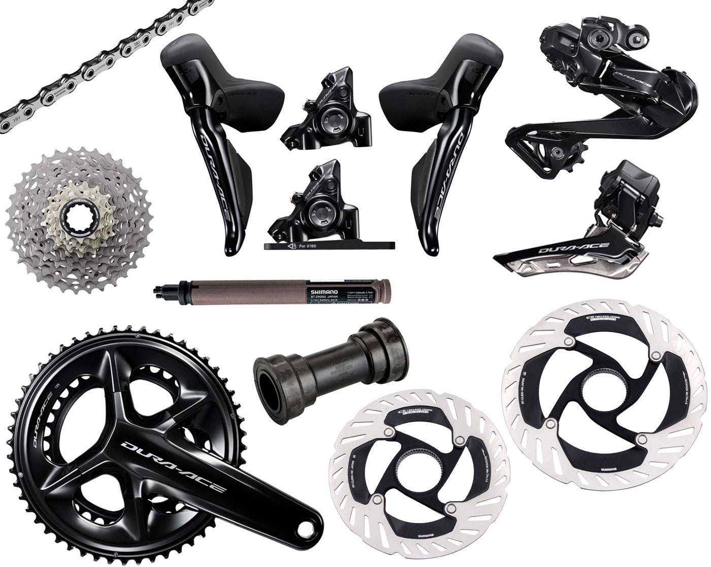 DURA-ACE Di2 R9270 2x12-fach Gruppe Disc 140/160mm TOP-DEAL
