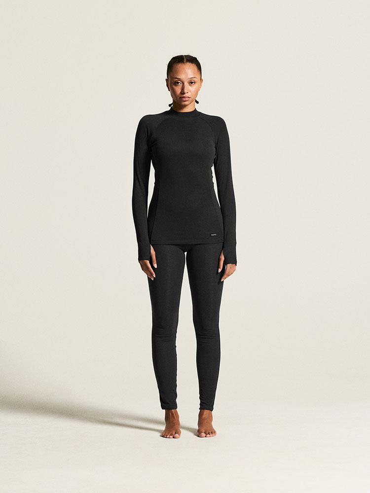 Thermal Base Layer – Women’s Long-Sleeved Functional Base Layer, Black