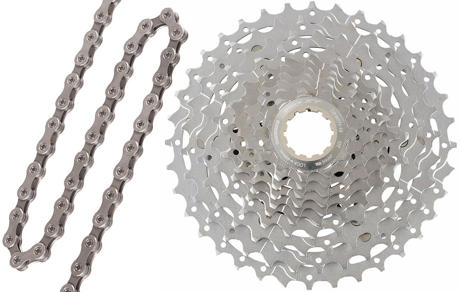 Shimano XT CN-HG95+CS-M771 10-speed Wear and Tear Set 11-36 10