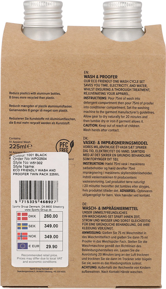 Eco Friendly - Produit de lavage et d'imperméabilisation