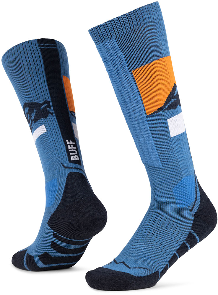 Mérino Heavyweight Over the Calf - Chaussettes de ski Blue