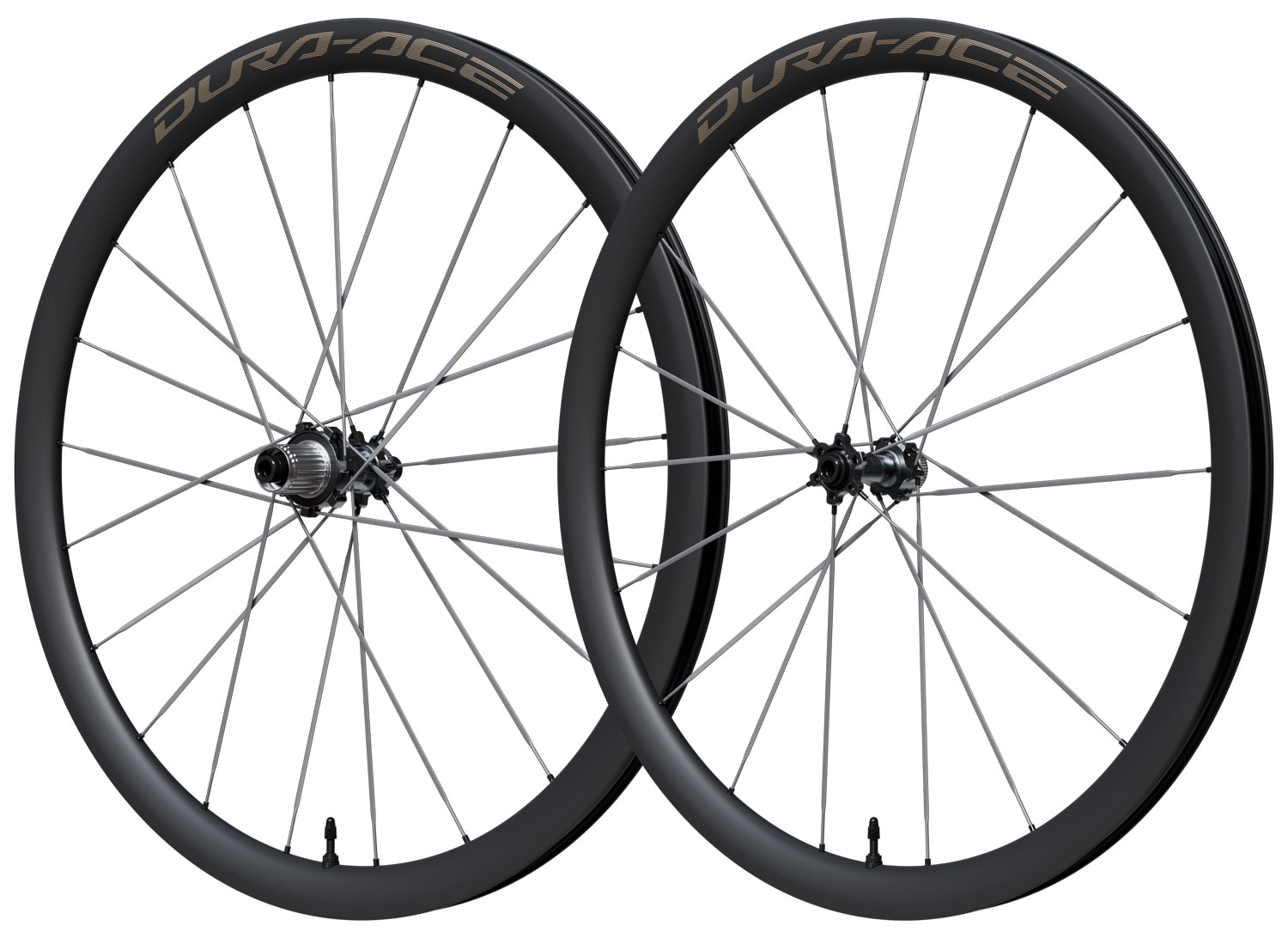 Paire de roues DURA ACE WH-R9370-TL 28" en carbone avec système Center-Lock