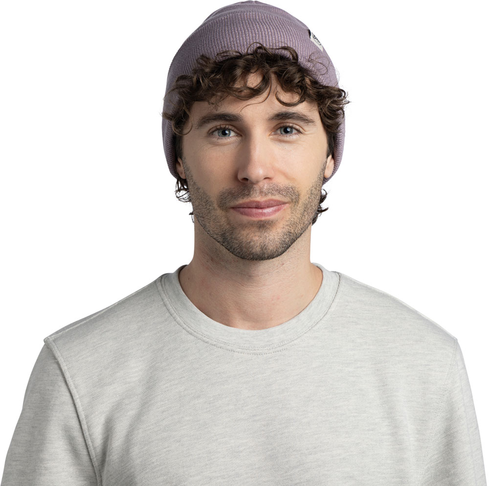 Knitted Beanie ERVINY - Liliowa czapka