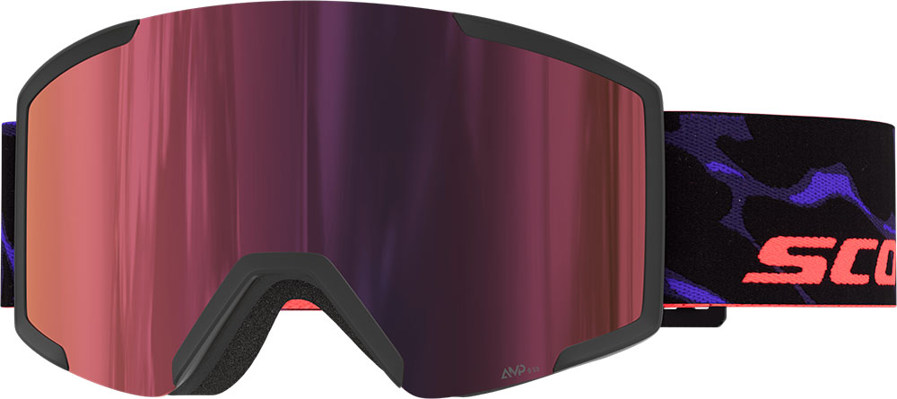 Shield AMP Red Chrome  - Ski Goggle Black/Purple