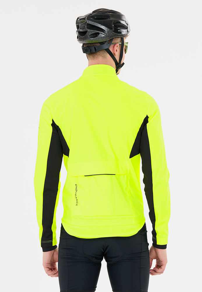 Tandori - Chaqueta cortavientos para BTT, color amarillo seguridad