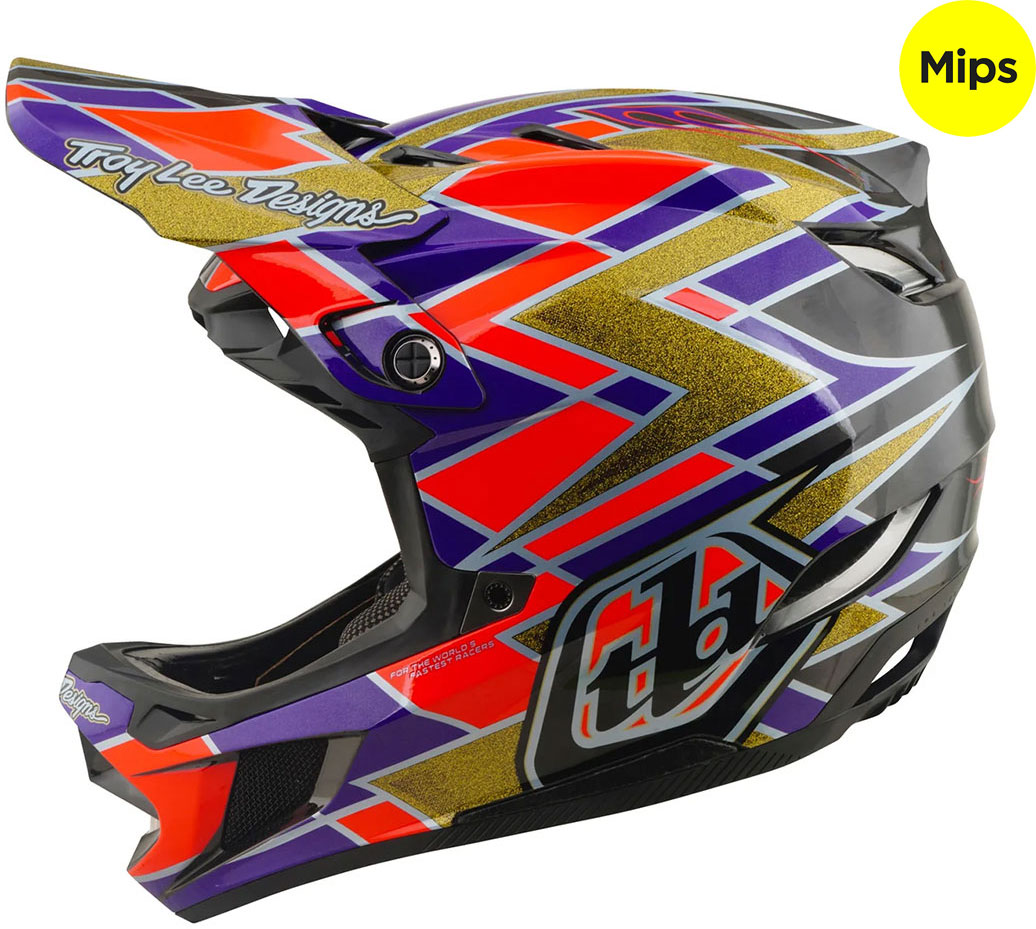 D4 Carbon Flush - Casco integrale viola