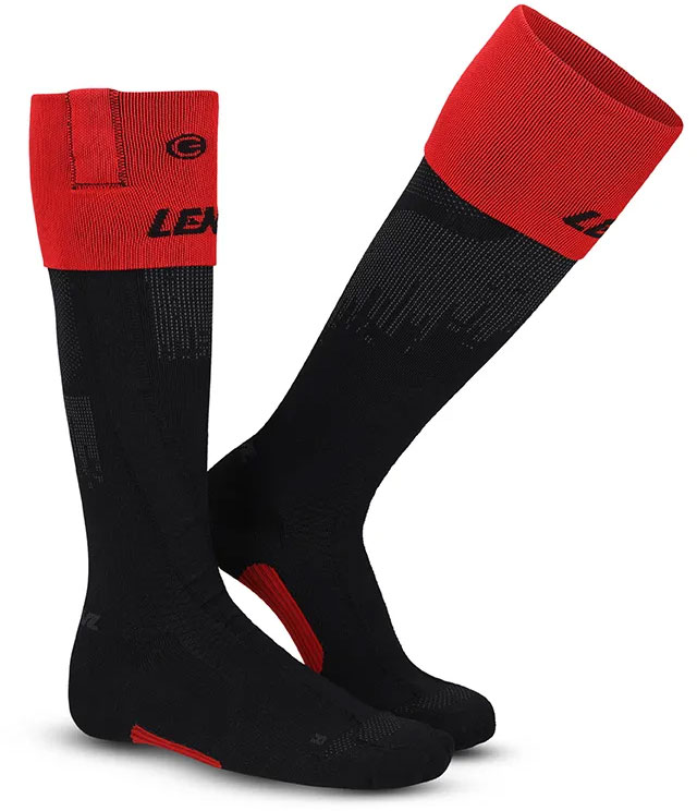 Heat sock 7.1 Toe Cap Compression – skarpety z ogrzewaniem, czarne/czerwone