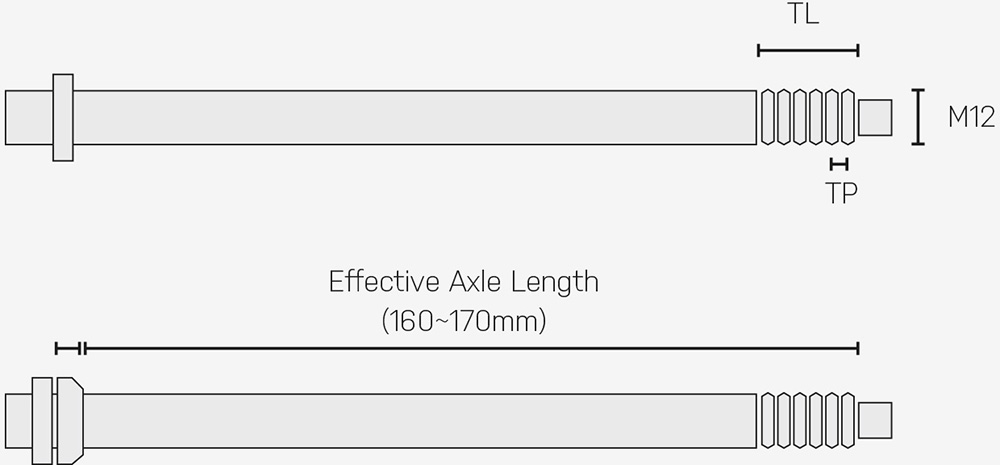 Zi:RAK Thru-Axle axe de roue M12