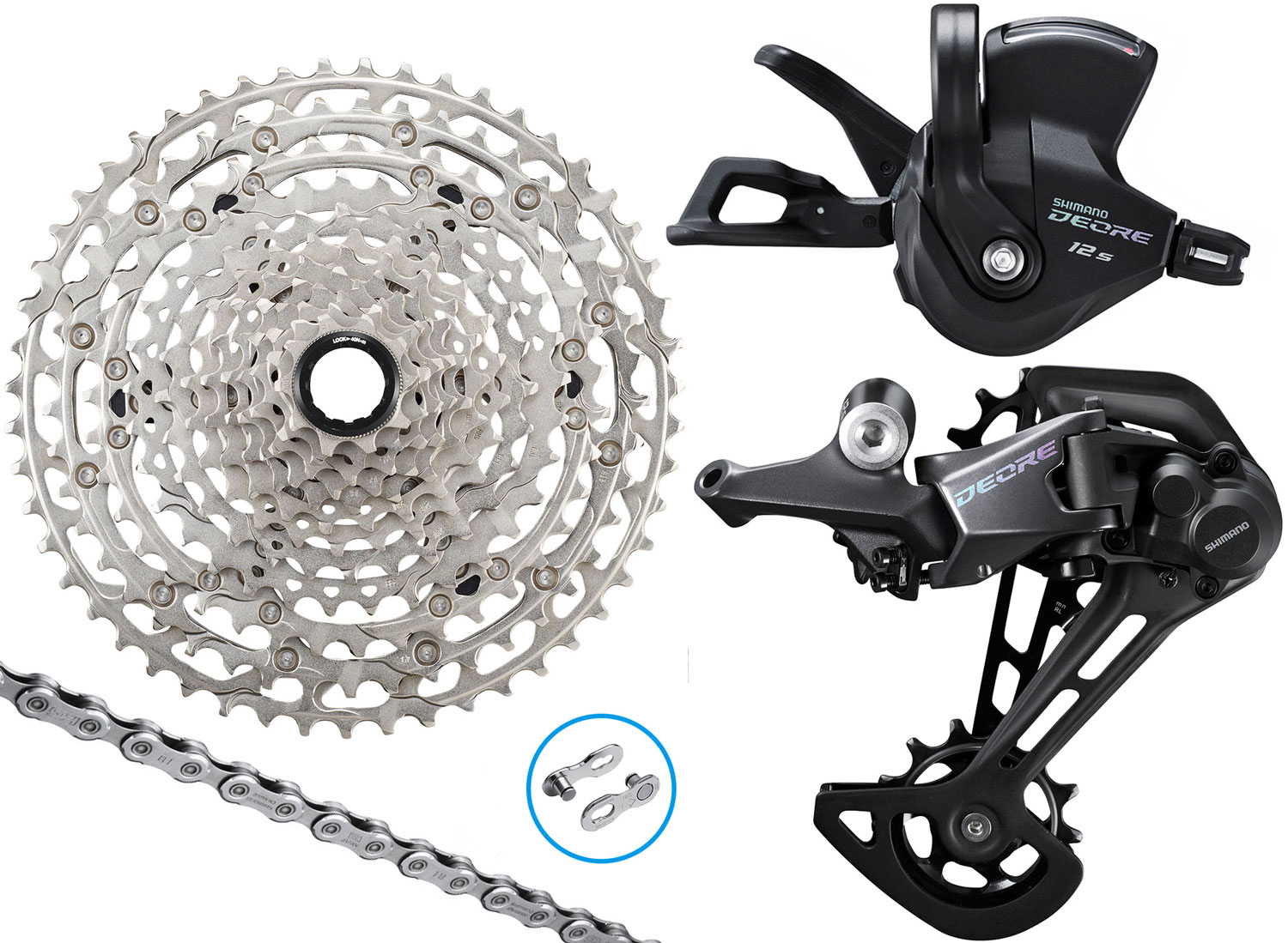 Shimano DEORE M6100 1x12-speed Upgrade-Kit 10-51 I-Spec EV MTB
