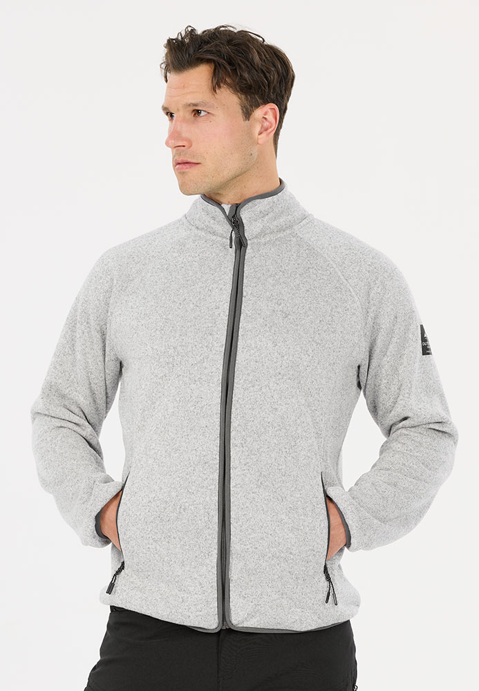Wolven - Giacca in pile grigio chiaro melange