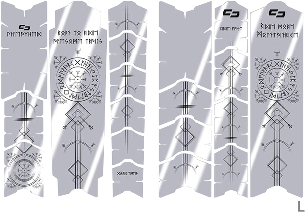 unleazhed 20117769 Unscratch Frame Rahmenschutzfolie - Runes of Shred Black Glossy 4.jpg