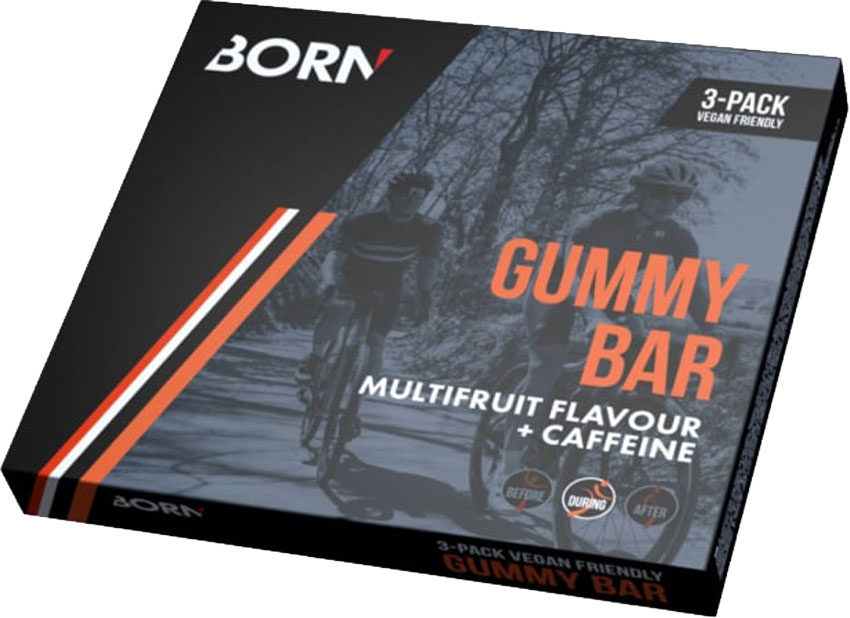 Barre gélifiée Multifruits + caféine, lot de 3