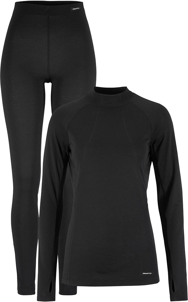 Thermal Base Layer Set – Women’s Functional Baselayer Set Black