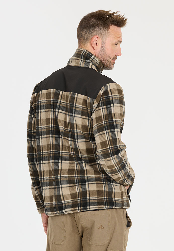 Astrali Checked - Fleecejacke Teak