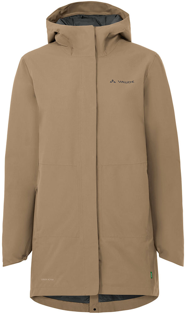 Cyclist Padded II - Abrigo de mujer color avena