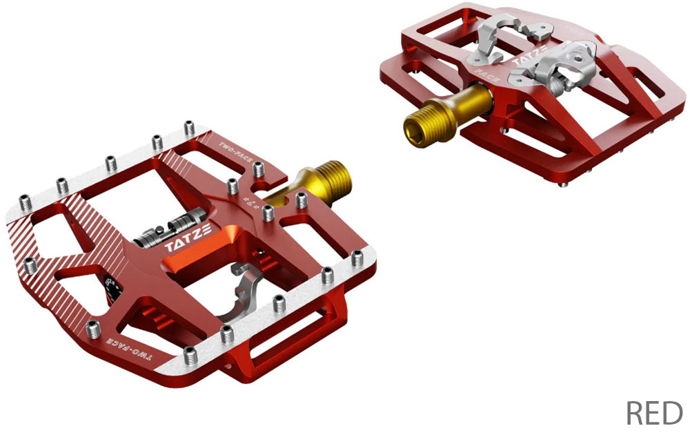 TWO-FACE² titanium combi pedals