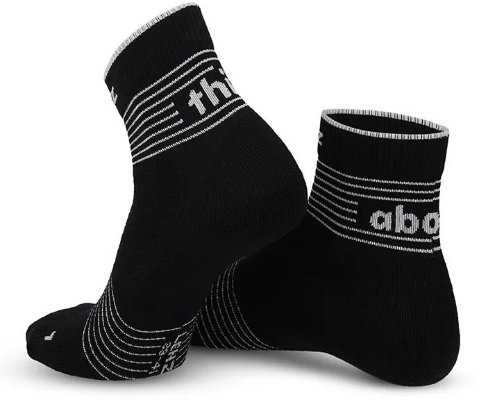 Think About Merino Outdoor 2 - Calcetines de senderismo negro/blanco
