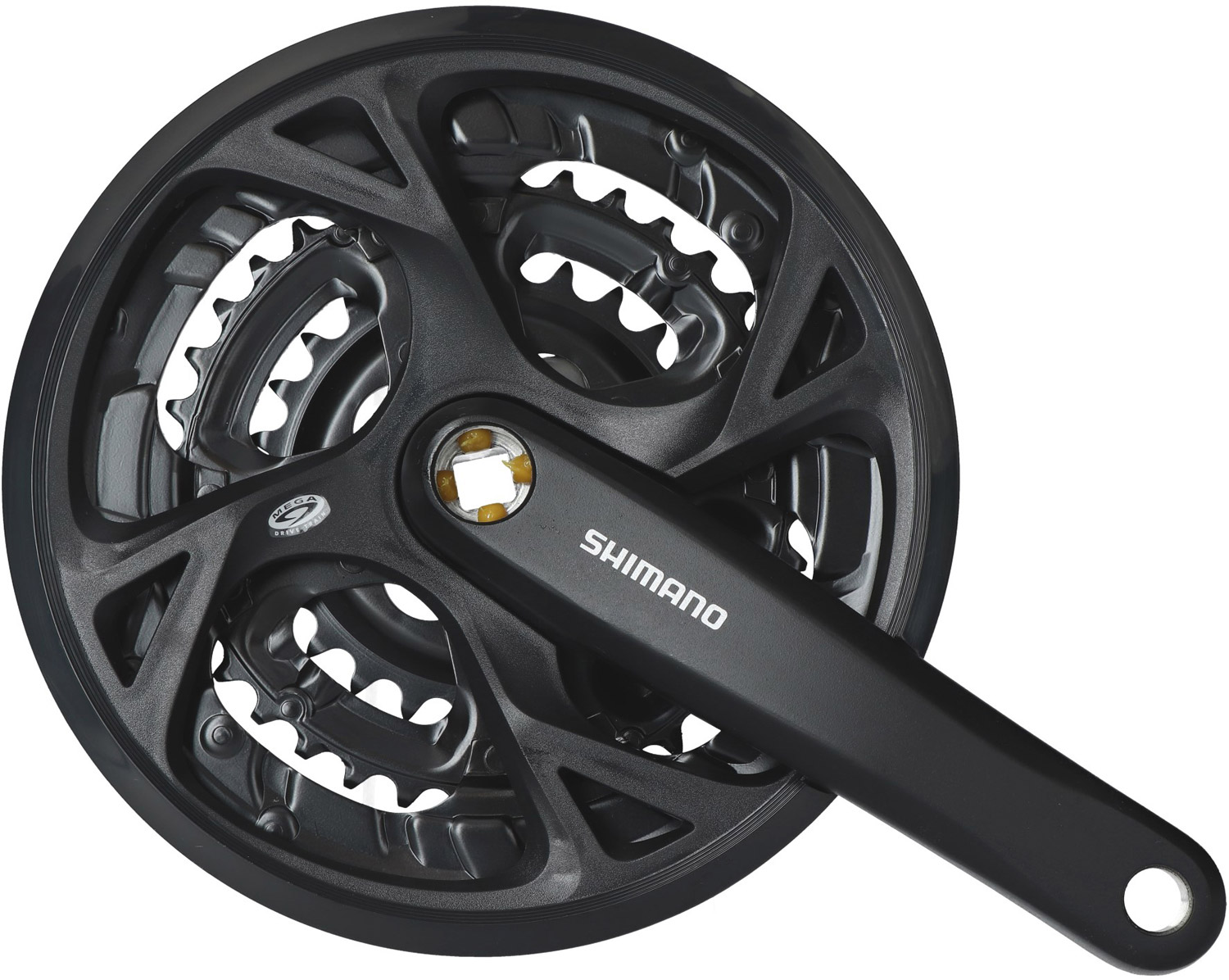 Shimano FC-T521 3x10-speed crank 48/36/26 with chain guard TOP