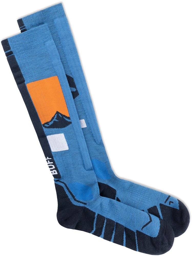 Mérino Heavyweight Over the Calf - Chaussettes de ski Blue