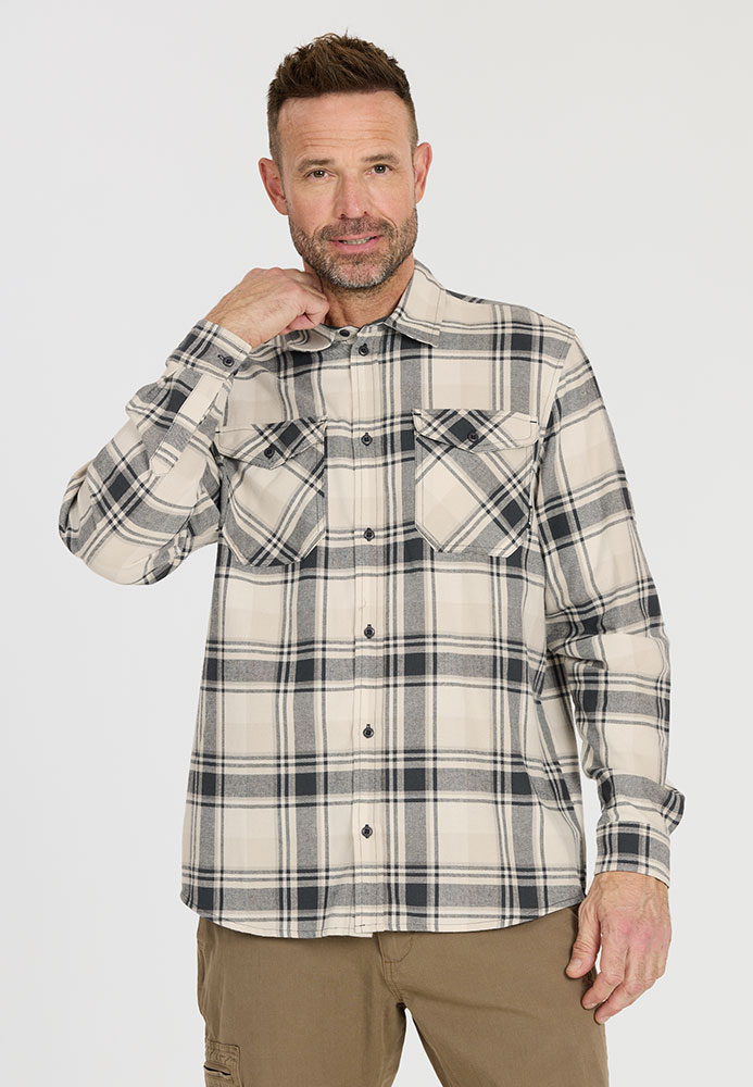 Bargo Checked – koszula flanelowa Ombre Blue