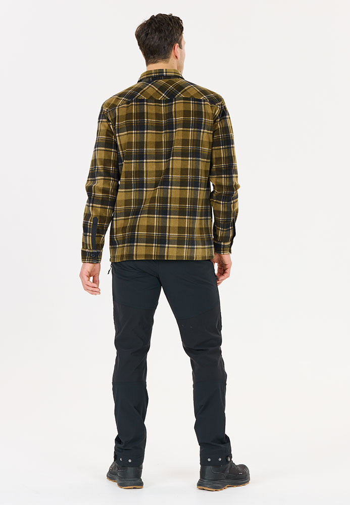 Astrali Checked - Fleece Top Dark Olive