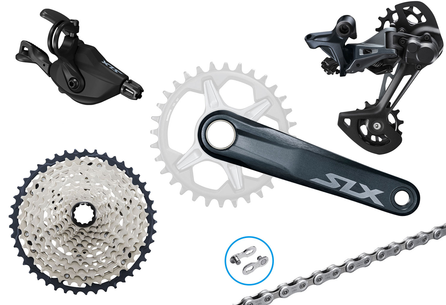 Shimano SLX M7100 1x12-speed Group | 170mm | 10-45 | Clamp MTB