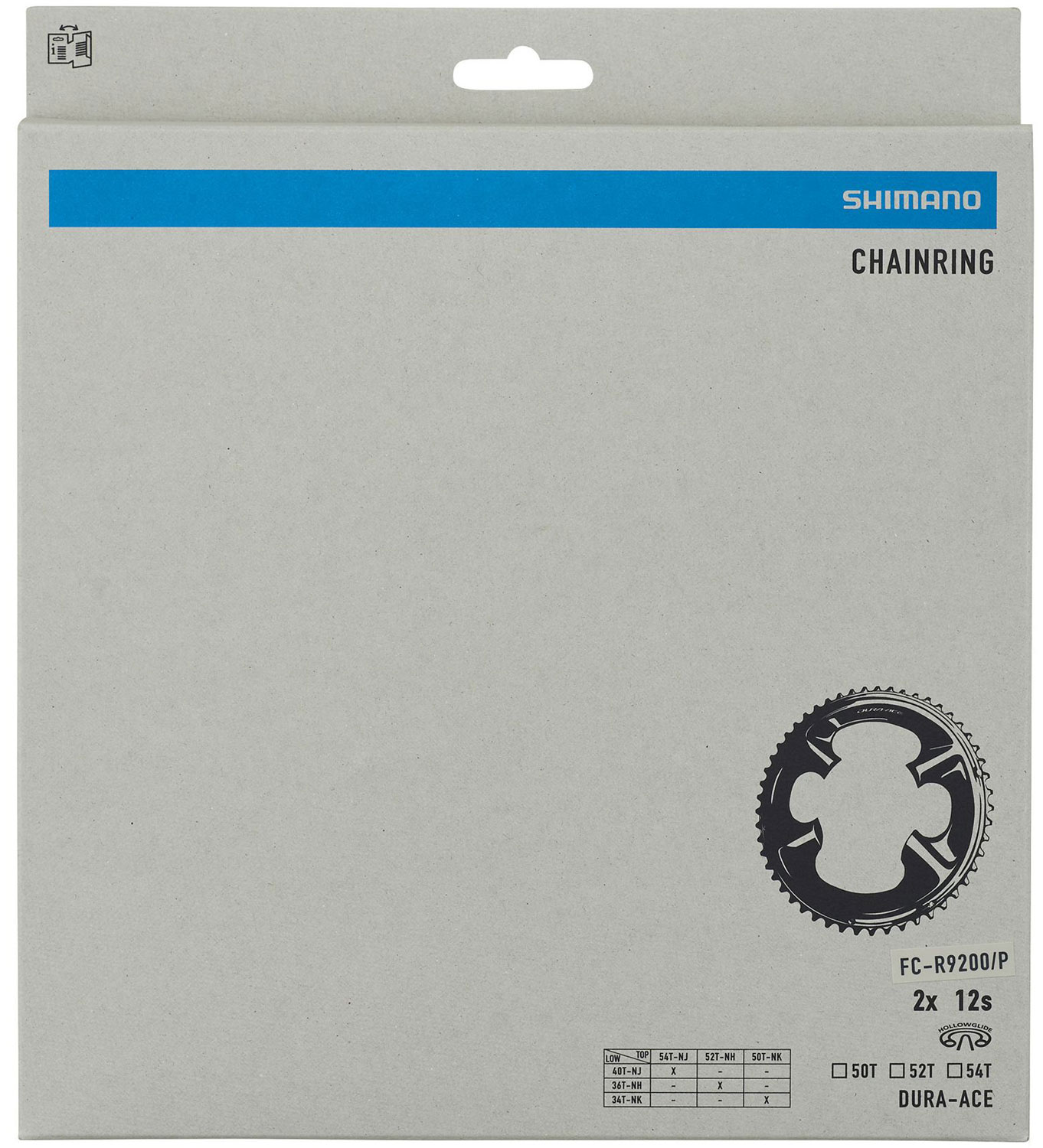 Shimano DURA ACE Chainring for FC-R9200 54/40T Chainring 12-speed