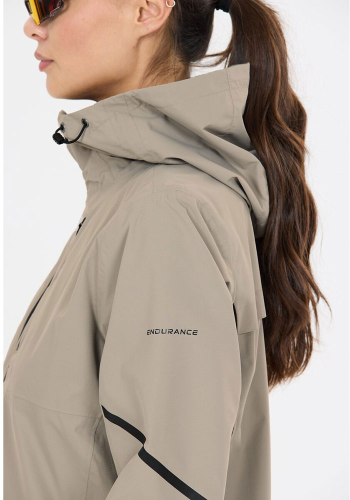 Seren - Chaqueta impermeable de MTB para mujer, color caqui vintage