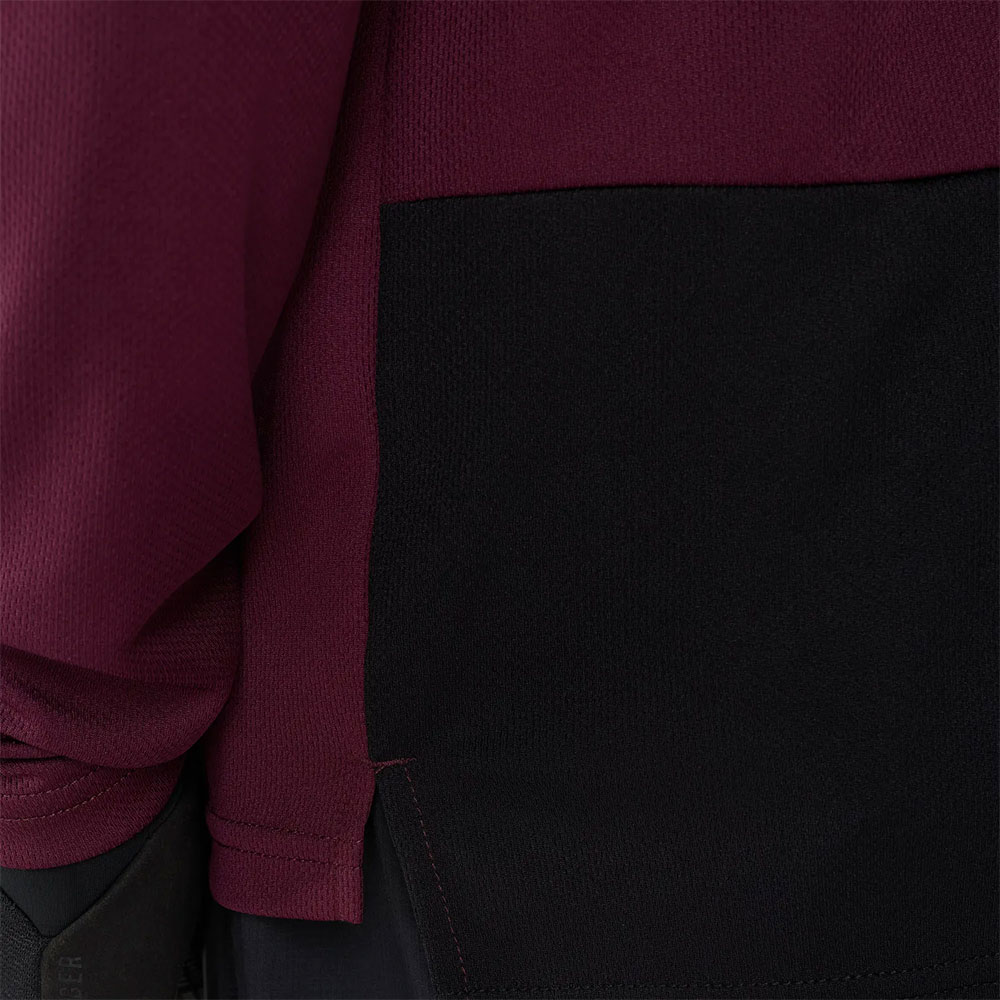 Ranger Fox Head – MTB Long-Sleeved Jersey Dark Maroon