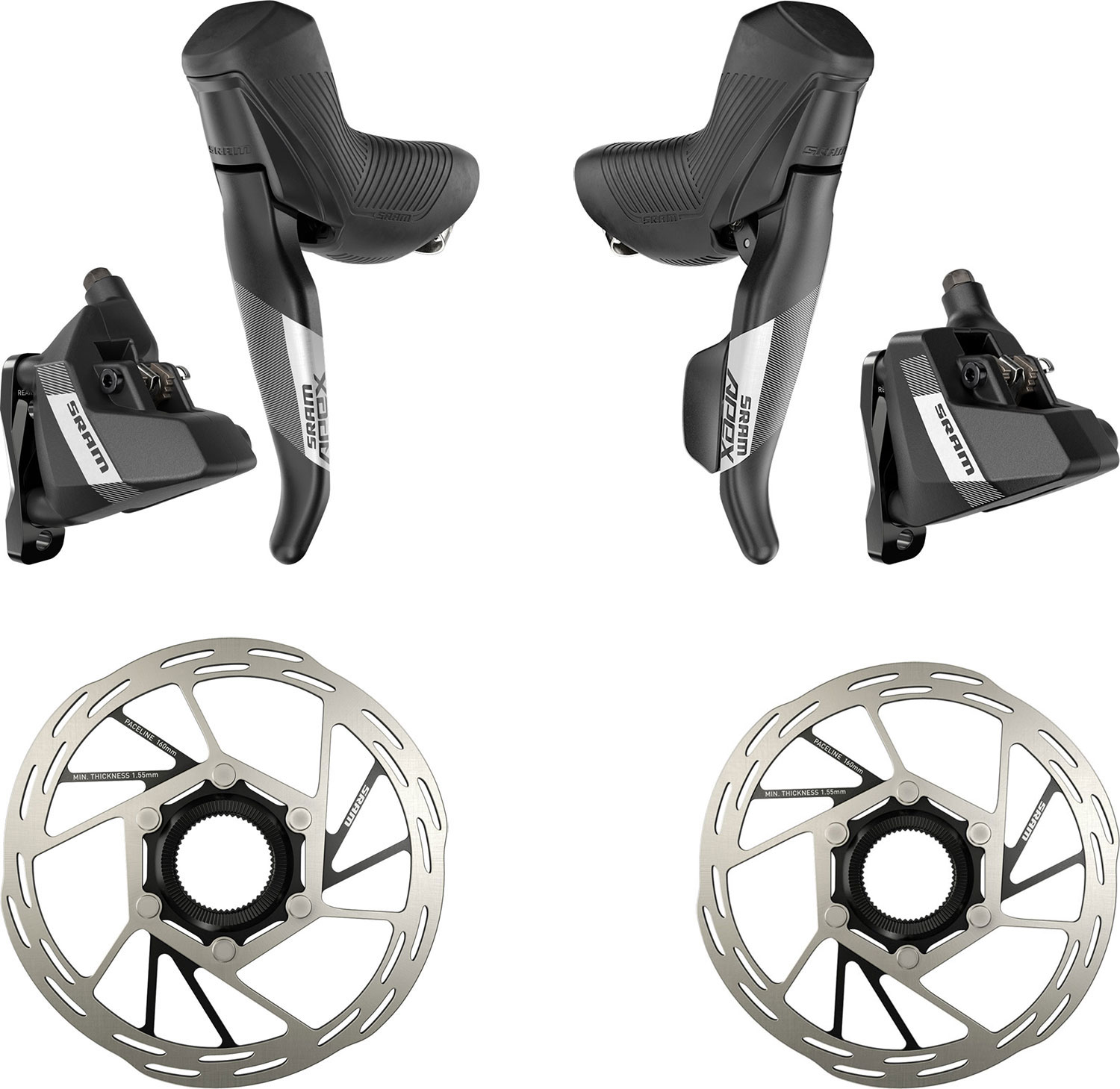 SRAM Apex AXS D1 Shift/Brake System Set + Paceline Rounded 160