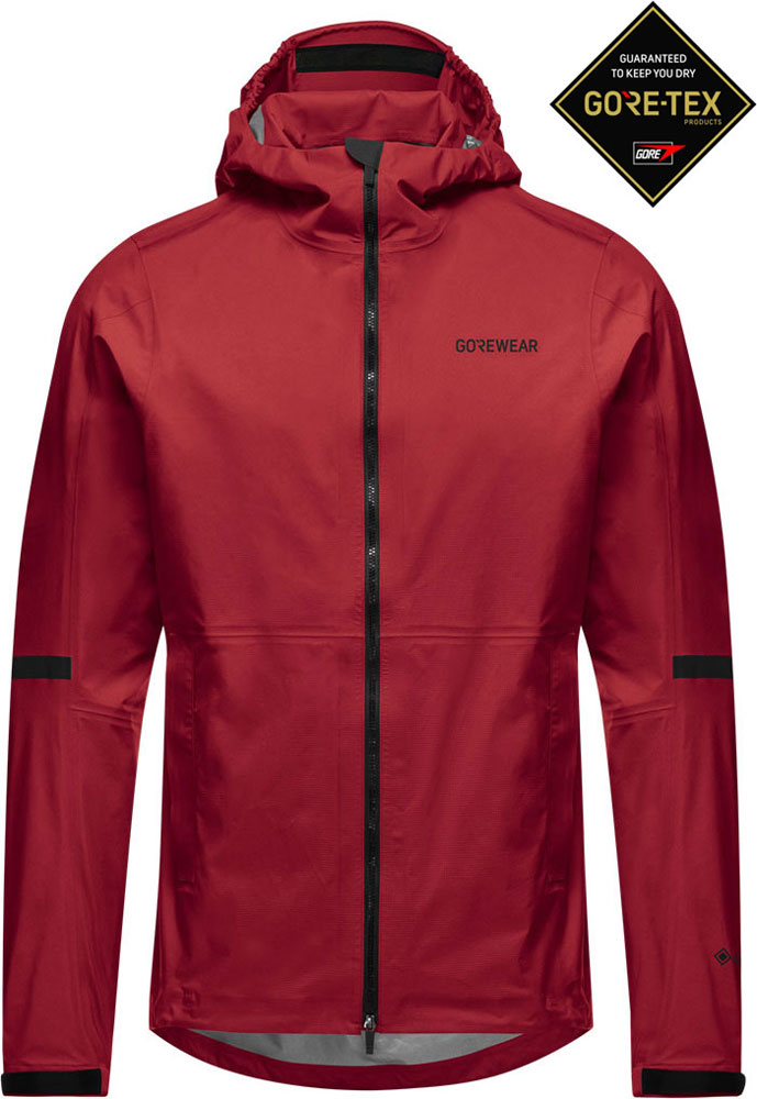 Veste Cyclisme Gore Bike Wear Coupe-vent Softshell, Noir/rouge, Taille L